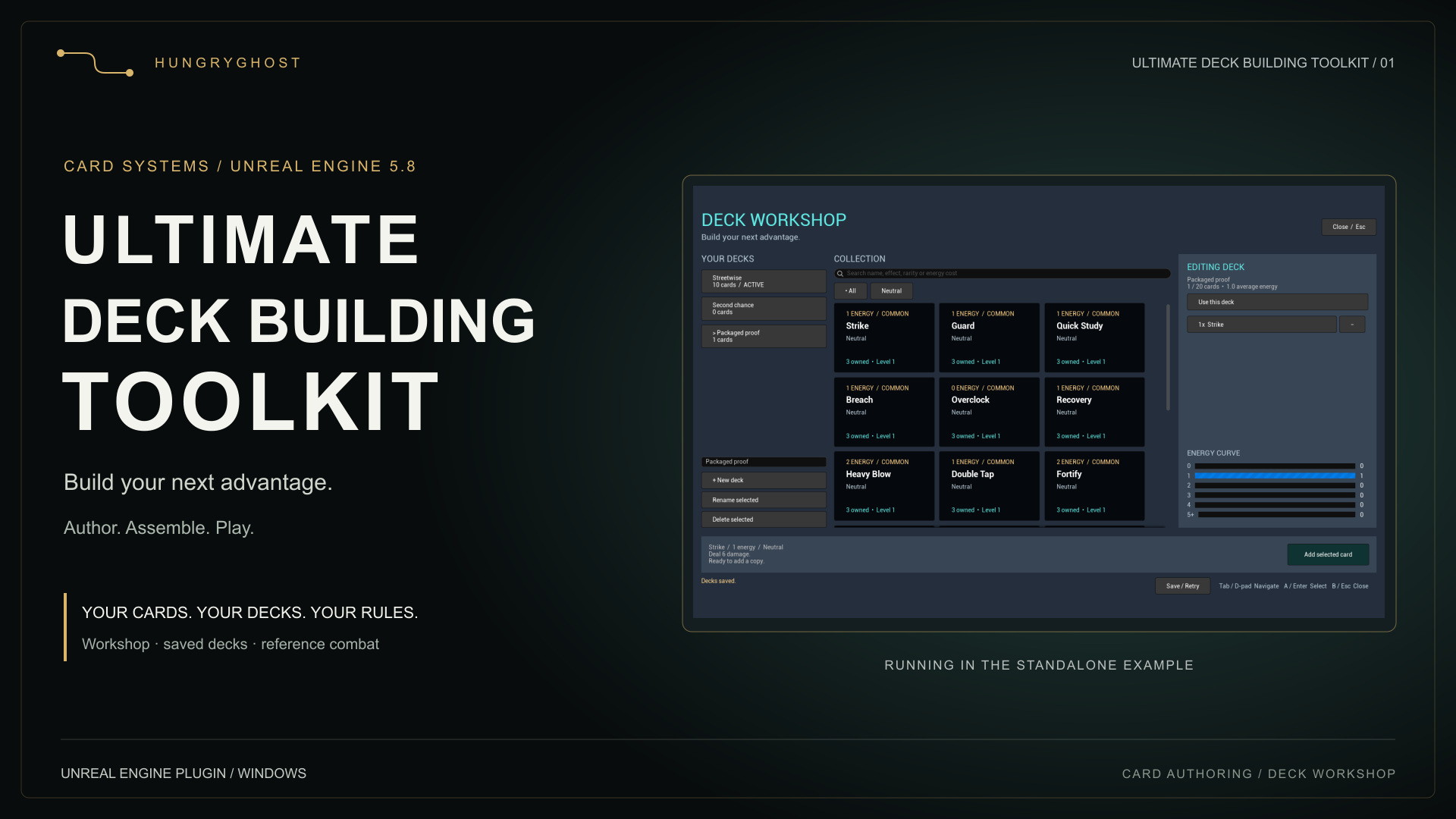 Ultimate Deck Building Toolkit and its native Unreal deck workshop